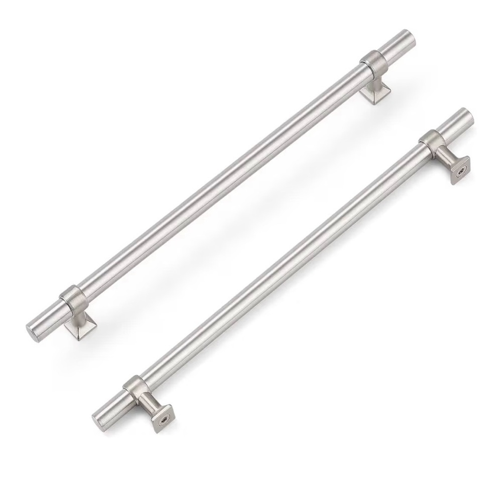 Knobelite Modern 10" Satin Nickel Kitchen Cabinet Closet Drawer Handles Pulls x4
